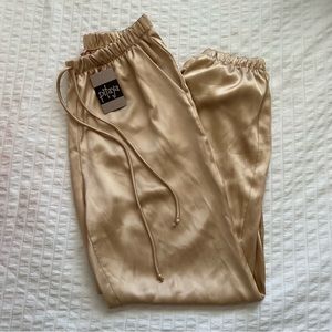 SOLD- NWT Blue Blush Satin Joggers (Eras Tour Inspo!)